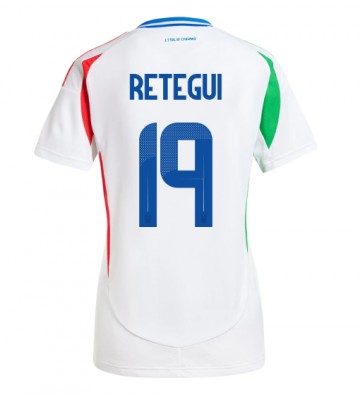 Italien Mateo Retegui #19 Replika Udebanetrøje Dame EM 2024 Kortærmet